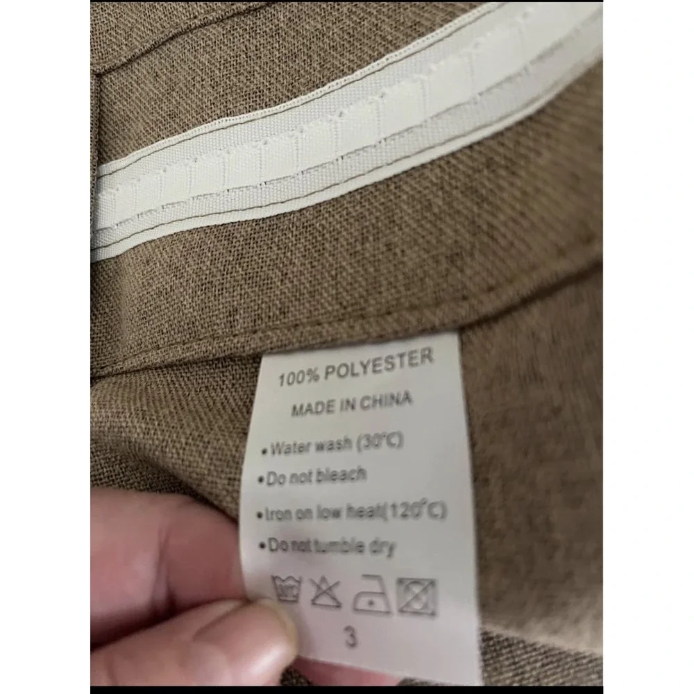 Curtains 90 Inches Long Brown NWOT
